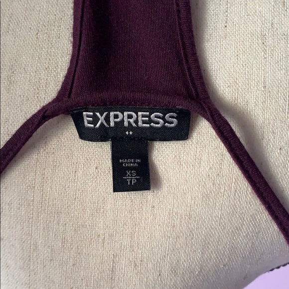 Express purple sequin racerback top - Picture 3 of 3